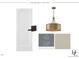 Primary Suite features white trim and ceilings, a door with black handle and modern chandelier at 1809 Bennett St, Raleigh, NC 27604