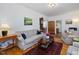 Inviting living room features hardwood floors, classic furnishings, and a comfortable seating arrangement at 224 E Park Dr, Raleigh, NC 27605