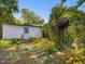 Charming shed accented with a trellis and lush greenery creating a serene backyard retreat at 224 E Park Dr, Raleigh, NC 27605