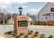 Bentwinds Bluffs brick community sign with decorative lamp and manicured landscaping at 2521 Terri Creek Dr # 25, Fuquay Varina, NC 27526