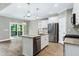 Beautiful kitchen with an island, stainless steel appliances, and access to the deck at 3627 River Watch Ln, Franklinton, NC 27525