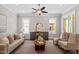 Bright living room featuring hardwood floors, stylish furniture, and lots of natural light at 3932 Old Chapel Hill Rd, Durham, NC 27707