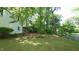 A spacious backyard with a well-maintained lawn, mature trees, and plenty of room for outdoor activities at 409 Green St, Sanford, NC 27330