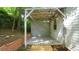 Back patio view featuring a white pergola at 409 Green St, Sanford, NC 27330