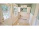 Utility room features a window, door, storage cabinets and hook rack at 409 Green St, Sanford, NC 27330