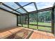 Sunroom with glass windows and ceiling offering natural light and beautiful backyard view at 411 Westhampton Dr, Burlington, NC 27215