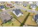Charming neighborhood aerial view, showing well-maintained lawns, and a network of quiet streets at 47 Scarlet Bell Dr, Youngsville, NC 27596