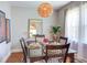 Dining room featuring a woven pendant light fixture and decor at 508 E Trinity Ave, Durham, NC 27701