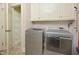Convenient laundry room featuring modern washer and dryer machines at 55 Derwin Dr, Timberlake, NC 27583