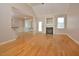 Living room with hardwood floors and a fireplace at 55 Derwin Dr, Timberlake, NC 27583
