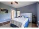 Calm bedroom with a picture window and a door for easy access at 5916&5918 Laws Farm Rd, Rougemont, NC 27572