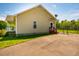 Rear view of house with fenced pasture and additional entrance at 5916&5918 Laws Farm Rd, Rougemont, NC 27572