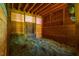 Horse stall with wood walls, hay, and access to paddock at 5916&5918 Laws Farm Rd, Rougemont, NC 27572