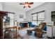 Bright office space featuring a cozy chair, and desk setup at 5916&5918 Laws Farm Rd, Rougemont, NC 27572