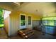 Covered back patio featuring access to the house and fenced-in yard at 5916&5918 Laws Farm Rd, Rougemont, NC 27572