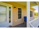 Welcoming porch with outdoor seating, exterior lighting and view of yard at 5916&5918 Laws Farm Rd, Rougemont, NC 27572