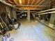Sealed crawl space featuring vapor barrier, HVAC ducting, and concrete supports at 7108 Carries Reach Way Way, Raleigh, NC 27614