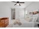 Bedroom features a comfortable bed and decor at 7616 Hasentree Way, Wake Forest, NC 27587
