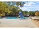 Community splash pad with water features offers a fun, safe place for to cool off at 7616 Hasentree Way, Wake Forest, NC 27587