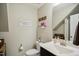 A stylish half bath with modern fixtures and decorative accents for added charm at 106 Mesquite Dr, Durham, NC 27703
