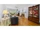 Spacious living room with wood floors, fireplace, and furniture at 108 Westport Dr, Cary, NC 27511