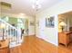 Spacious foyer with hardwood flooring and a staircase visible from the entry at 110 Blackford Ct, Durham, NC 27712