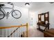 Upstairs hallway featuring unique decorations and natural light at 1166 Nc Highway 87 N, Pittsboro, NC 27312