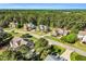 Overhead view of a beautiful neighborhood with mature trees and well-maintained lawns at 128 Paraggi Ct, Clayton, NC 27527