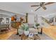 Open floor plan with a living room area that flows into a dining area and kitchen at 1509 Cumberland Rd, Chapel Hill, NC 27514