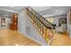 A staircase leading to other parts of the house at 1509 Cumberland Rd, Chapel Hill, NC 27514