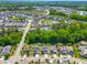 Aerial view of a well-planned neighborhood showcasing the community layout and green spaces at 1709 Chestnut Falls Rd, Wendell, NC 27591