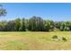 Picturesque view of a large grassy lot surrounded by mature trees and a clear blue sky at 187 Old Johnson Rd, Wendell, NC 27591