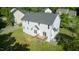 Aerial view of home with a spacious backyard and established landscaping at 1909 Redding Lane, Durham, NC 27712