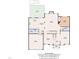 Open floor plan featuring a kitchen, living room, bedrooms, dining area, garage, and breakfast nook at 2049 Rainy Lake St, Wake Forest, NC 27587