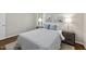 A comfy bedroom with soft rug and decorative pillows, featuring windows for natural light at 215 Westridge Dr, Raleigh, NC 27609