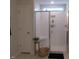 Bathroom showing glass shower with tiled walls, a built-in shelf, and a small stool at 222 Oak Branch Trl, Garner, NC 27529