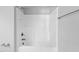 Bright bathroom with white shower and tub combination at 2609 Asher View Ct, Raleigh, NC 27606