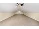 Large bonus room with neutral walls and carpet, vaulted ceilings, and ceiling fans at 2913 Escondido Farm Rd, Garner, NC 27529