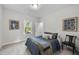 Bedroom features neutral walls, carpet flooring, and a queen-size bed at 300 Scotland Dr, Youngsville, NC 27596