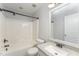 Bathroom with a shower-tub combination and vanity sink with granite countertop at 302 Red Elm Dr, Durham, NC 27713