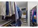 Spacious walk-in closet with organized shelves and ample hanging space for clothing at 3204 Terrel Mill Rd, Raleigh, NC 27616