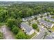 An aerial view of several townhomes surrounded by lush trees at 3508 Oneonta Ave, Raleigh, NC 27604