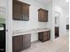 Custom built-in office space with a desk and cabinetry for optimal organization and productivity at 380 Perdues Rd, Louisburg, NC 27549