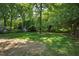 Lush, shaded backyard offers ample space, with mature trees enhancing privacy and natural beauty at 430 Fenton St, Raleigh, NC 27604