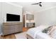 Inviting bedroom with modern furniture and a ceiling fan at 46 Bonterra Way, Chapel Hill, NC 27516