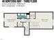 Third floor architectural plan shows the layout, rooms, and dimensions of the home at 46 Bonterra Way, Chapel Hill, NC 27516