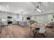 Open concept kitchen and living room provide ample space for entertaining and gathering at 5402 Shealtiel Way, Rougemont, NC 27572