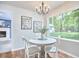 Bright breakfast nook with views of the well-maintained back yard at 5642 Falkirk Dr, Durham, NC 27712