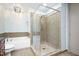 Modern bathroom with tub and glass shower at 618 N Boylan Ave # 622, Raleigh, NC 27603