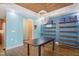 Stylish dining room with modern light fixture and built-in shelving at 618 N Boylan Ave # 622, Raleigh, NC 27603